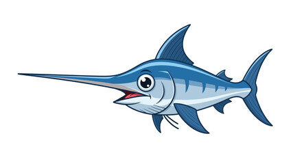Fototapeta premium Cartoon Swordfish Illustration.