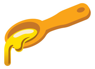 A honey drip icon vector showing sweet golden honey used as a natural sweetener.