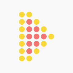 Colorful geometric arrow illustration vector