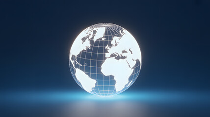 Global connections visualized with a glowing world map, perfect for business and technology themes