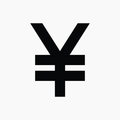 Obraz premium Japanese Yen currency, flat icon vector