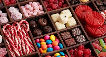 Showcasing a curated mix of natural fruit and processed sugar candy, this image provides a high-impact graphic for discussing sustainability in ingredients and mental wellness regarding occasional ind