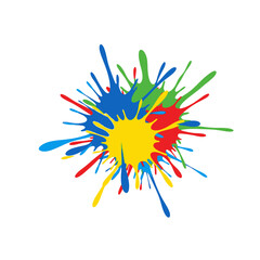 Colorful Paint Splatter Explosion.