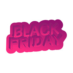Black Friday 3D Text Banner for Shopping and Discount Promotion
