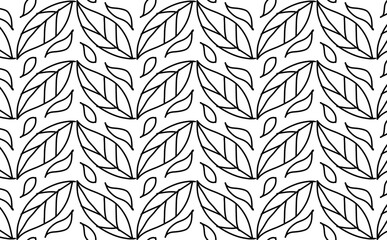 Seamless abstract pattern. black and white linear illustration for coloring. Vector coloring book for adult.