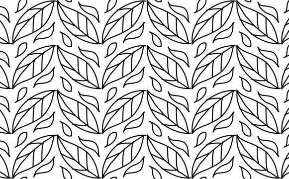 Seamless abstract pattern. black and white linear illustration for coloring. Vector coloring book for adult.