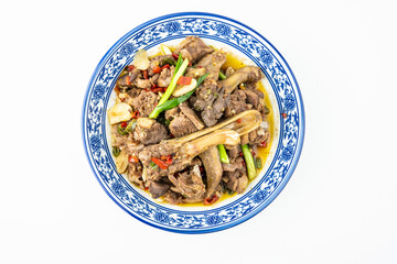 Hunan cuisine - Fried duck with spicy tea oil