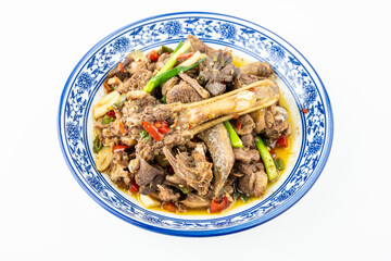 Hunan cuisine - Fried duck with spicy tea oil