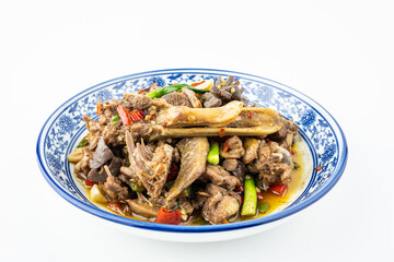 Hunan cuisine - Fried duck with spicy tea oil