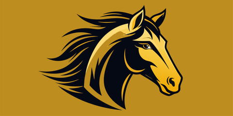 Professional Vector Horse Head Illustration: Bold and Monochromatic Style. Ideal for sports logos, product labels, High resolution vector ready to print and resize.