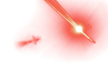 Red lens flare effect design element