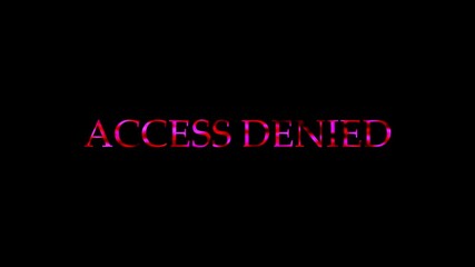 Access denied text animation simple element asset visual  Video animation access denied text red rubber stamp attention icon animation activation signal emergency security symbol on black background .