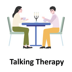  Talking Therapy Vector Illustration Which can easily edit or modify Talking Therapy Vector Illustration Which can easily edit or modify