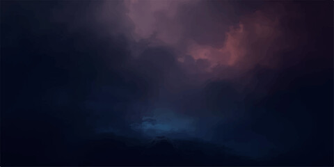 Abstract cosmic nebula with swirling clouds of purple pink and blue light against a dark deep space background