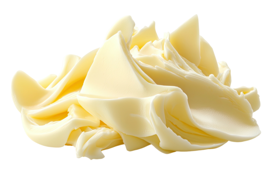 Swirls of white chocolate, delicately arranged