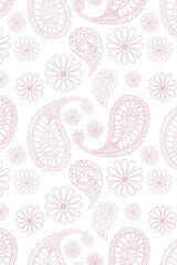 Pastel paisley pattern png transparent background