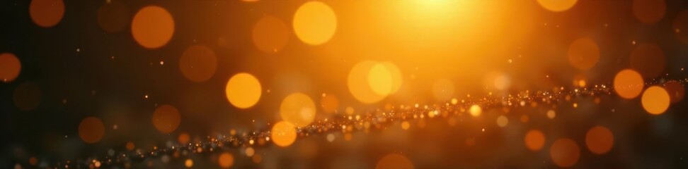 Golden bokeh, backlit dust motes & lens flare , vector, blurred, gold bokeh