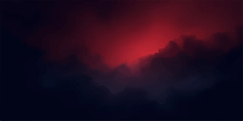 Abstract vibrant red nebula glowing brightly against a dark deep space background with scattered cosmic dust © Art Lover 