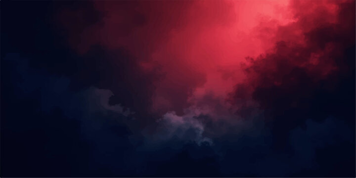 Abstract swirling clouds of vibrant red and deep blue hues creating a dramatic and ethereal cosmic nebula background