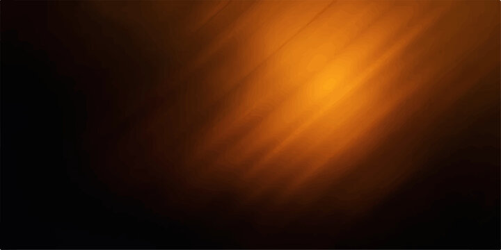 Abstract warm orange and yellow light rays emanating from darkness creating a dramatic and energetic glowing effect