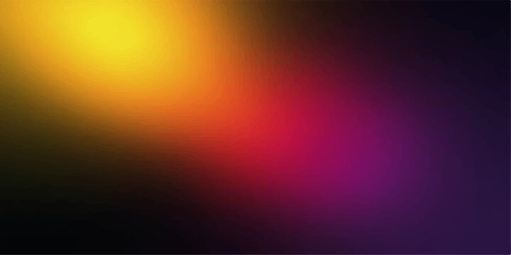 Abstract gradient background with vibrant yellow orange red purple hues and dark black corners