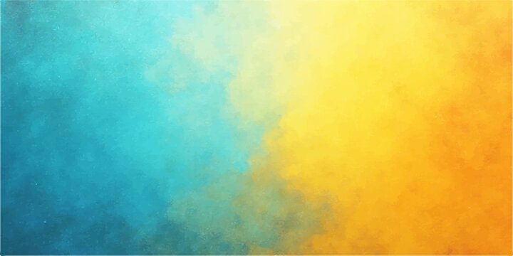 Abstract mosaic background with vibrant teal blue and warm golden yellow gradient transitioning smoothly across the frame