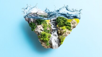 Earth's resources and life a gigapixel view of nature's future save the globe vibrant environment serene landscape
