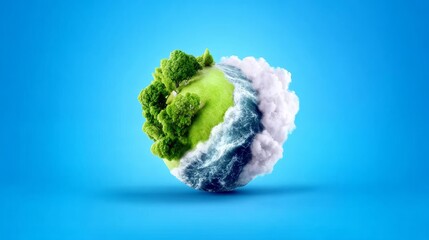 Save the earth a glimpse of our lush globe highlighting environmental balance for a sustainable future