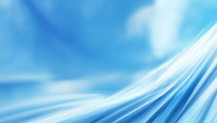 A dynamic abstract design featuring flowing lines of light blue and white, creating a serene and ethereal visual effect.