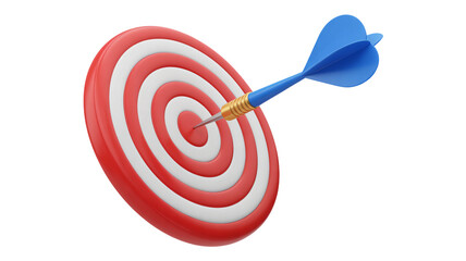 Dart hitting the bullseye, representing success, achievement, and business goals with precision and focus for strategic planning