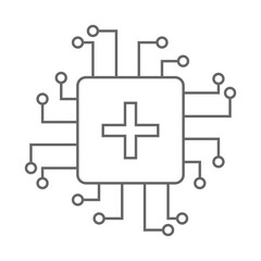 Obraz premium Biotech Chip icon desigbn