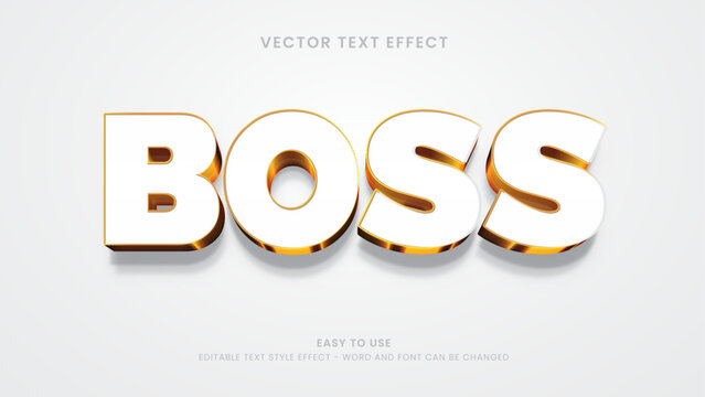 boss editable text effect 3d