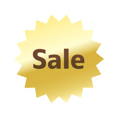 光沢のあるアイコン_Sale_M＋1c font_ギザギザ型_GOLD