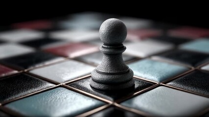 A Chess Piece on the Board Symbolizes Strategy and Decision-Making