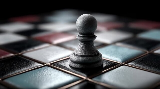 A Chess Piece on the Board Symbolizes Strategy and Decision-Making