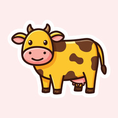 Fototapeta premium funny cow cartoon
