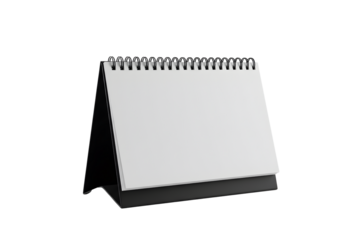 Two blank desk calendars isolated on transparent background