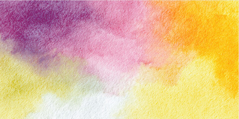 Colorful Watercolor Abstract Background – Yellow Purple Blue Artistic Texture Design Bright colorful watercolor stains vector design 