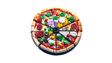 Clay pizza-shaped toys for children