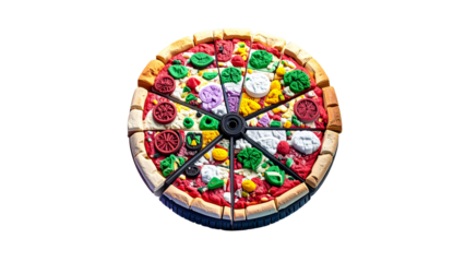 Clay pizza-shaped toys for children