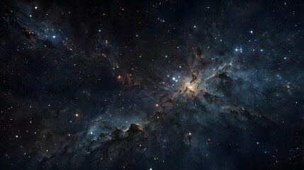 Colorful space galaxy cloud nebula. Stary night cosmos. Space Wallpaper	