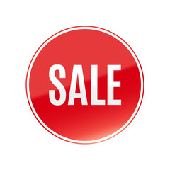 光沢のあるアイコン_SALE_Antonio font_線囲み丸型_RED