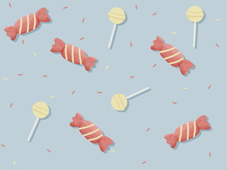 seamless pattern with lollipops