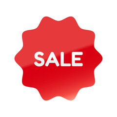 光沢のあるアイコン_SALE_Fredoka font_なめらかなジグザグ型_RED