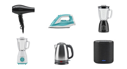 Assorted Household Appliances in Grid Layout