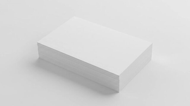 Plain White Rectangular Box on a Clean White Background Studio Shot.