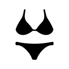 Sleek black two-piece bikini set for a stylish beach or poolside look