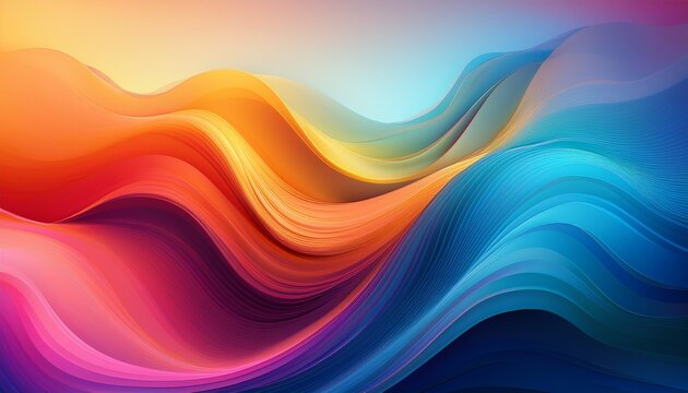 vibrant gradient wave abstract background design with flowing colors