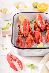 Teasty red lobster flavored with butter and orange.