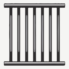 Prison Bars Icon &ndash; Jail, Crime and Law Enforcement Symbol Vector
